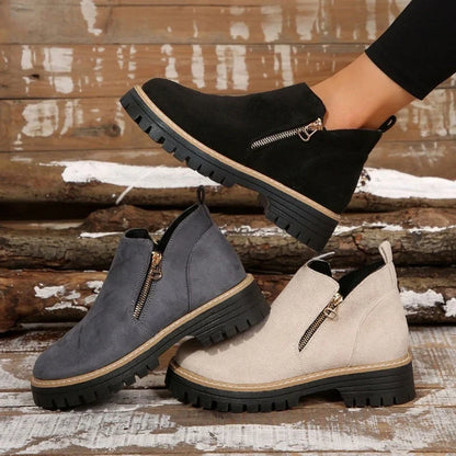 Boots For Women | Side Zip Waterproof Non-Slip