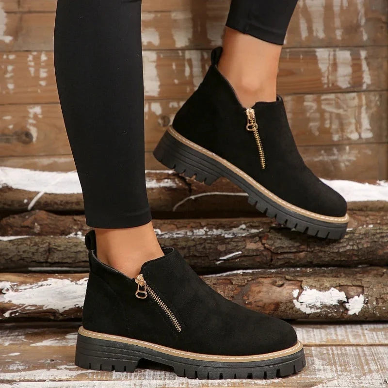 Boots For Women | Side Zip Waterproof Non-Slip
