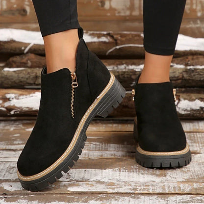 Boots For Women | Side Zip Waterproof Non-Slip