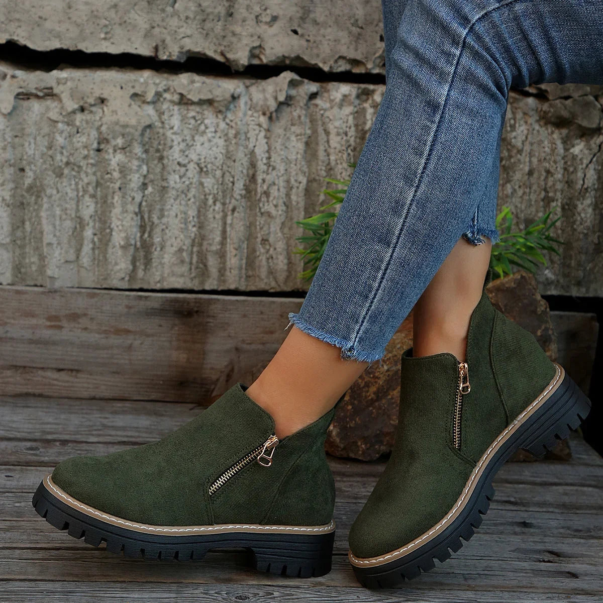 Boots For Women | Side Zip Waterproof Non-Slip
