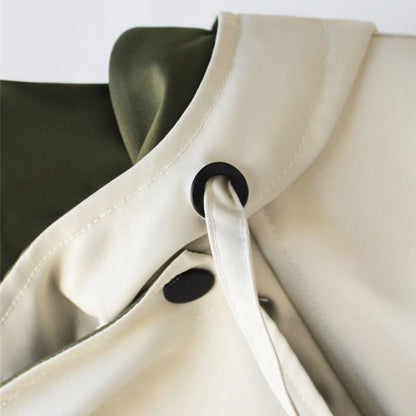 Claire | Trench Coat with Hood and Drawstring Waist