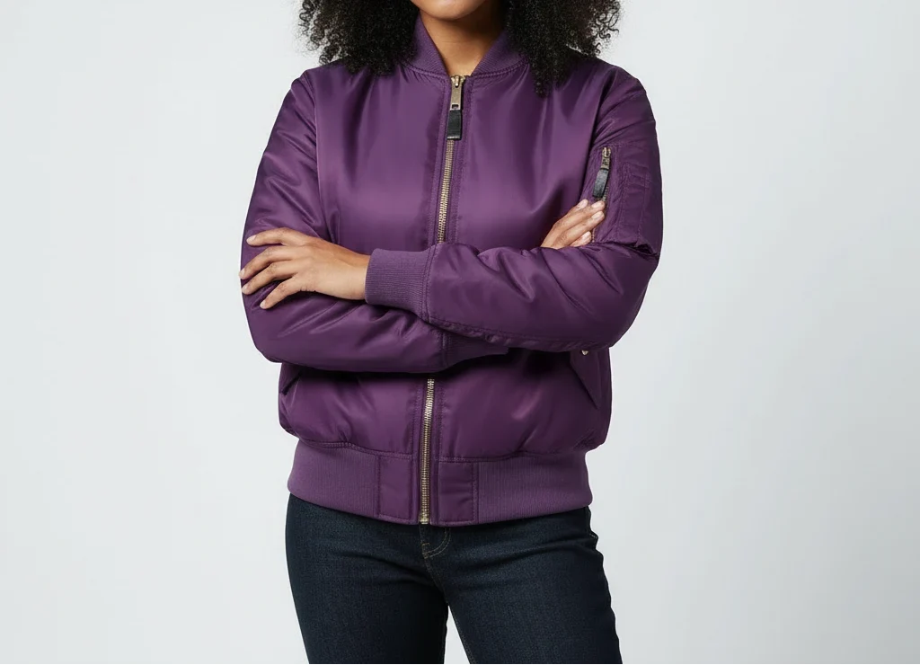Women's Starter Jacket | MA-1 Bomber Nylon Zip Pocket